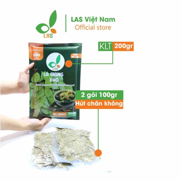 Lá giang khô LAS Việt Nam - Gói 200gr (2 gói 100gr)