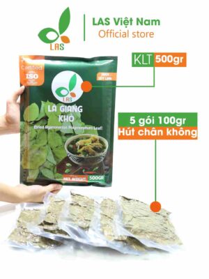 Lá giang khô LAS Việt Nam - Gói 500gr (5 gói 100gr)